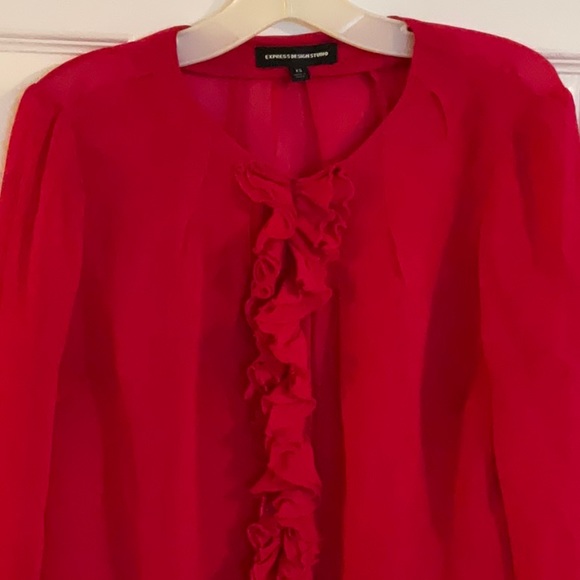 Express Design Studio ruffle blouse - Picture 4 of 5